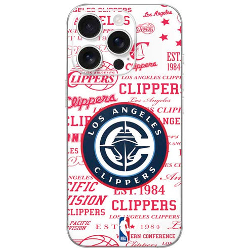 NBA Los Angeles Clippers Blast Logos iPhone 16 Pro Skin